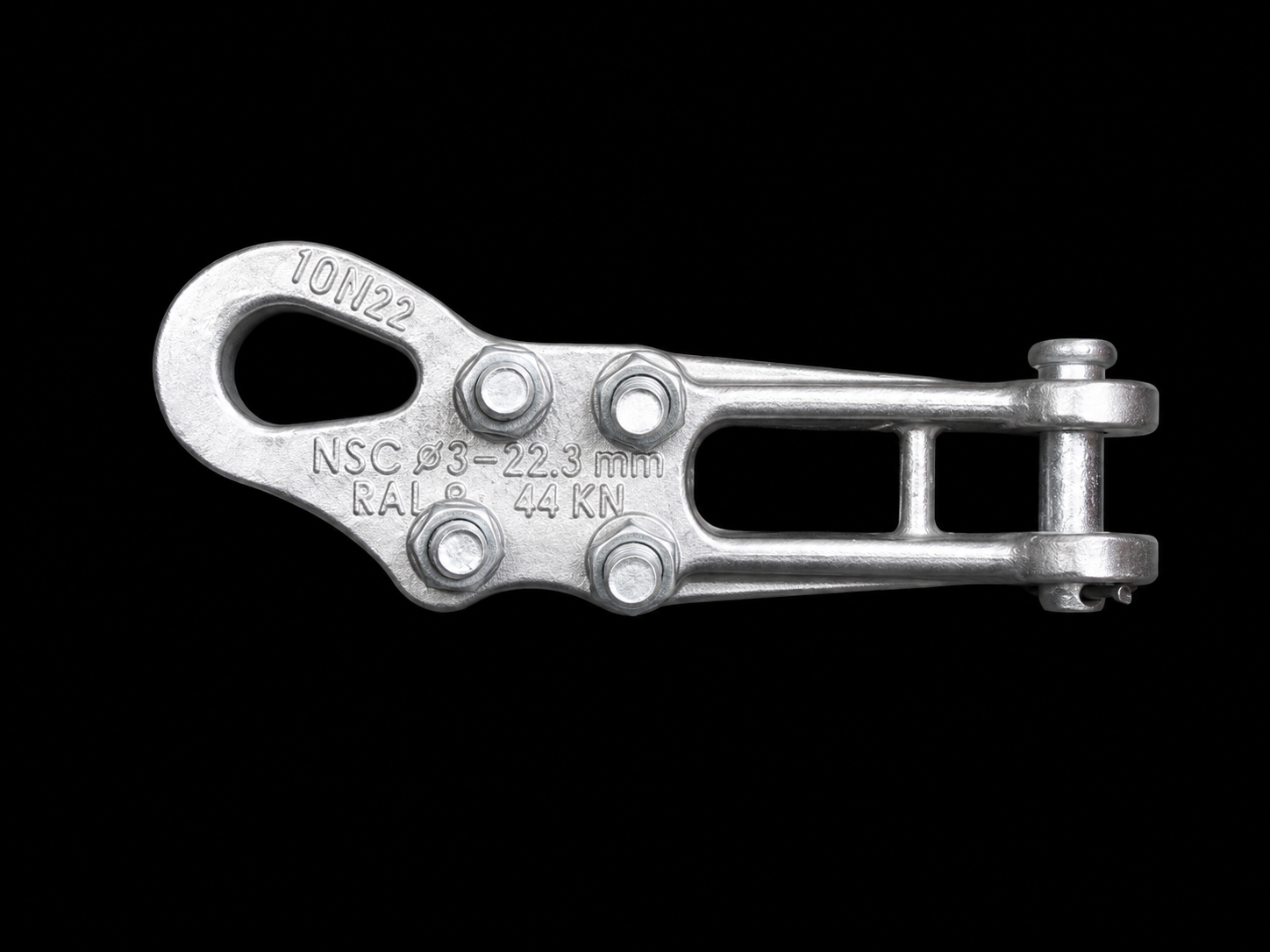 NSG-R8 Grapa de remate recta aluminio